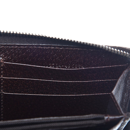 Gucci Monogram Metal Bar Zip Around Wallet Dark Brown 7 of 8