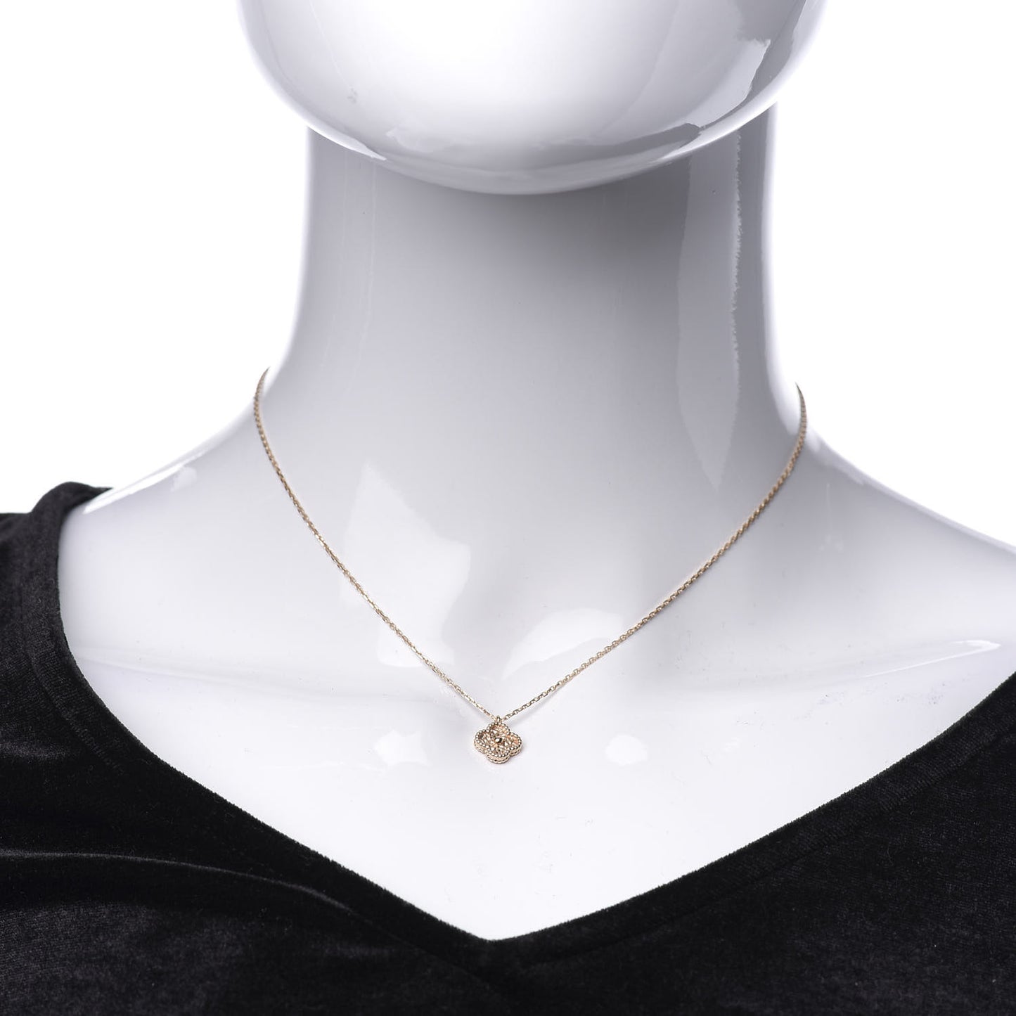 18K Rose Gold Sweet Alhambra Pendant Necklace