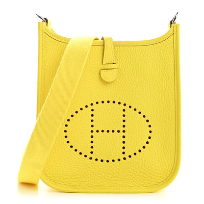 Hermes Taurillon Clemence Evelyne TPM Limoncello 2 of 19