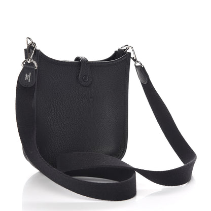 Hermes Taurillon Clemence Evelyne TPM Black 3 of 9