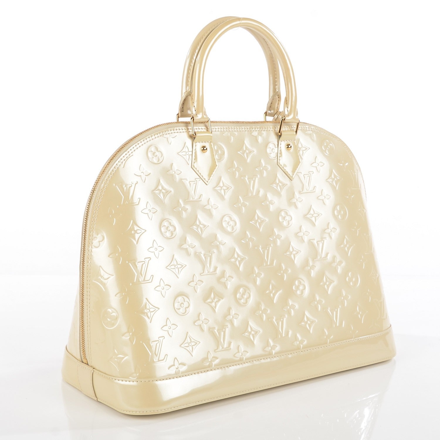 Louis Vuitton Vernis Alma GM Blanc Corail 3 of 8
