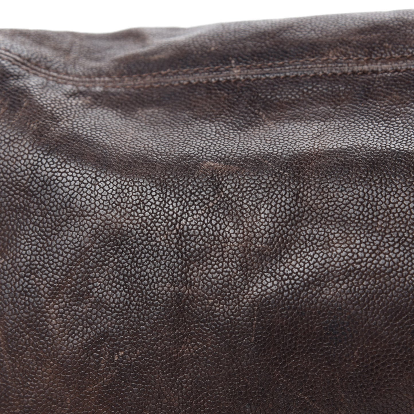 Distressed Caviar XL Coco Cabas Brown