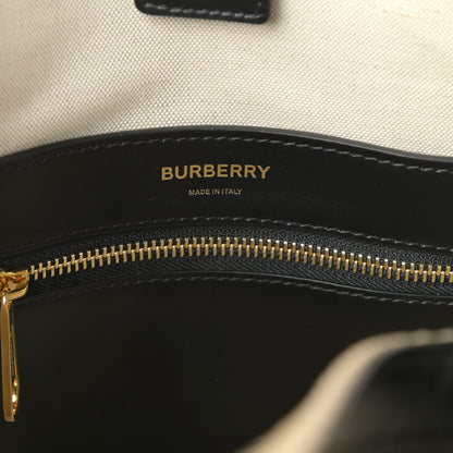 Burberry Calfskin Latticed Small Tote Black 6 of 9