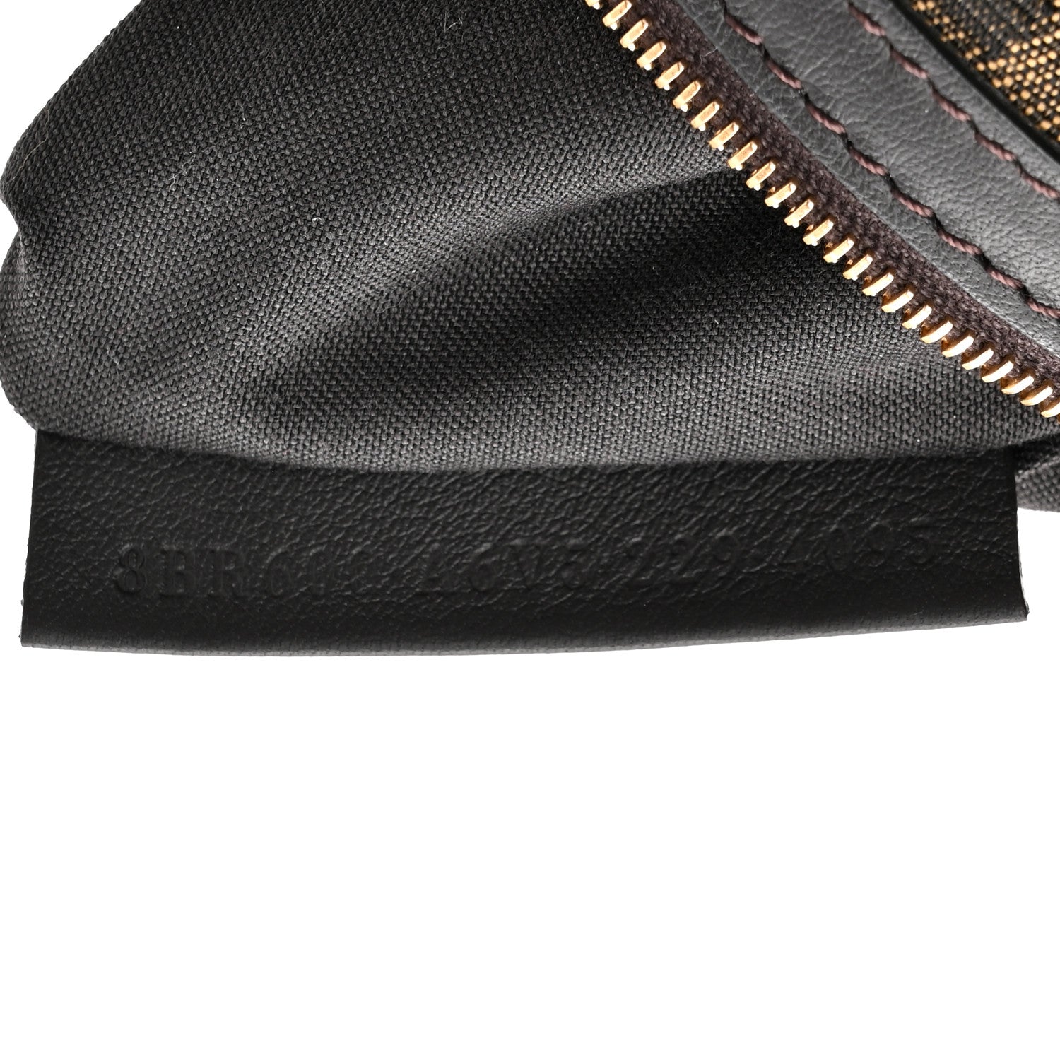 Fendi Fabric Jacquard FF 1974 Medium Baguette Tobacco Moro Black 7 of 10