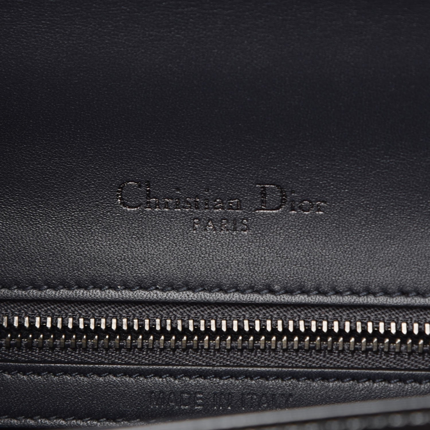 Christian Dior Metallic Patent Micro-Cannage Medium Diorama Flap Bag Graphite 6 of 8