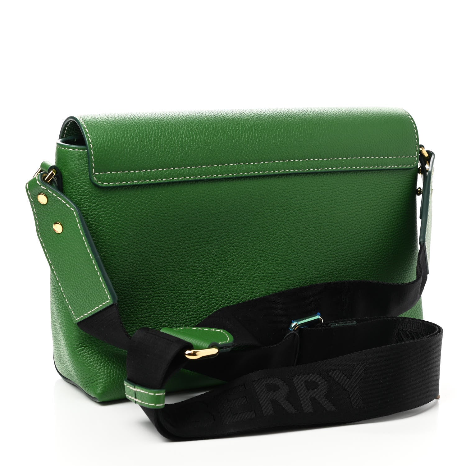 Burberry Grainy Calfskin Vintage Check Note Crossbody Bag Ivy Green 3 of 9