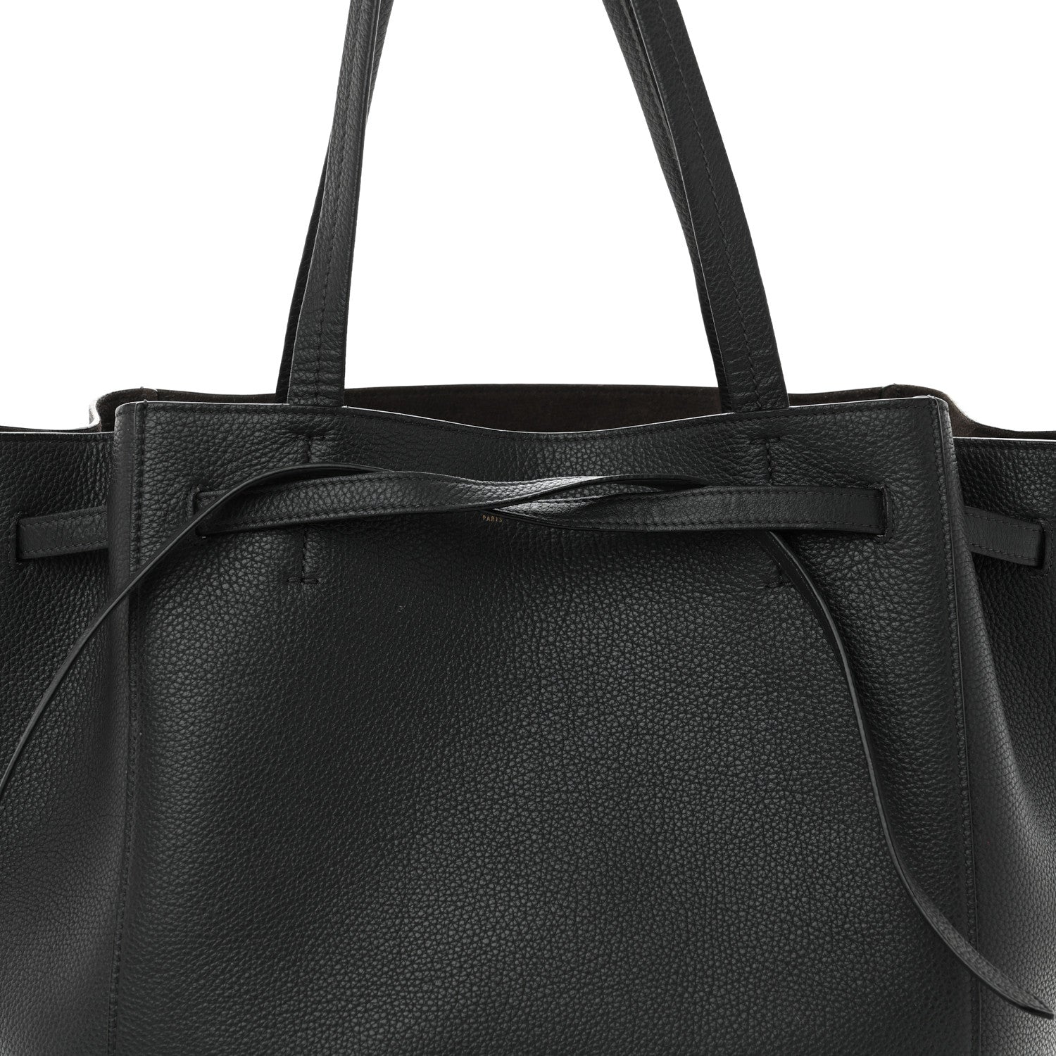 Celine Soft Grained Calfskin Small Belt Cabas Phantom Grey 7 of 14
