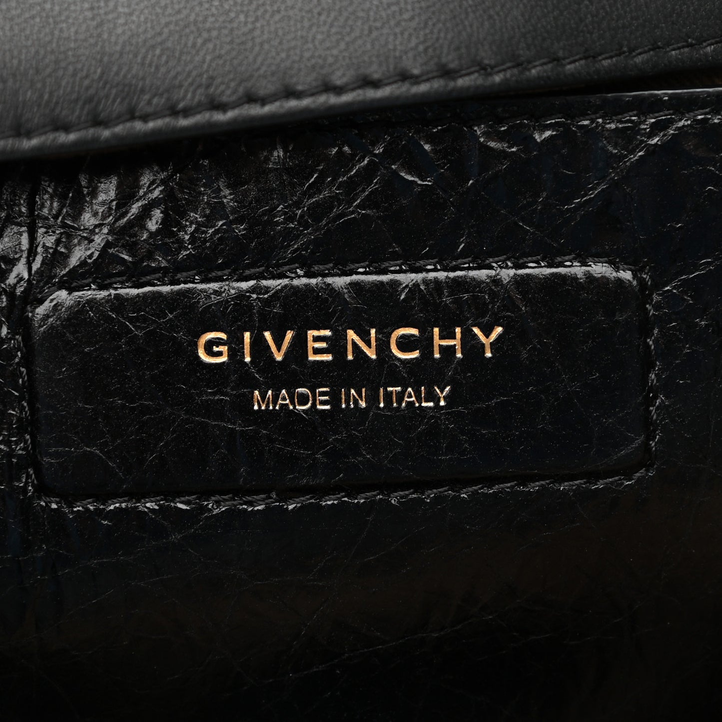 Creased Patent Calfskin ID Backpack Black