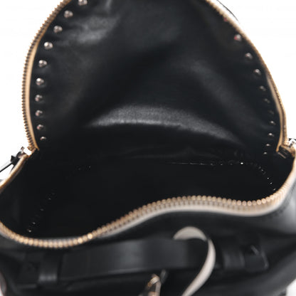 Valentino Garavani Calfskin Medium Rockstud Backpack Black Light Ivory 5 of 7