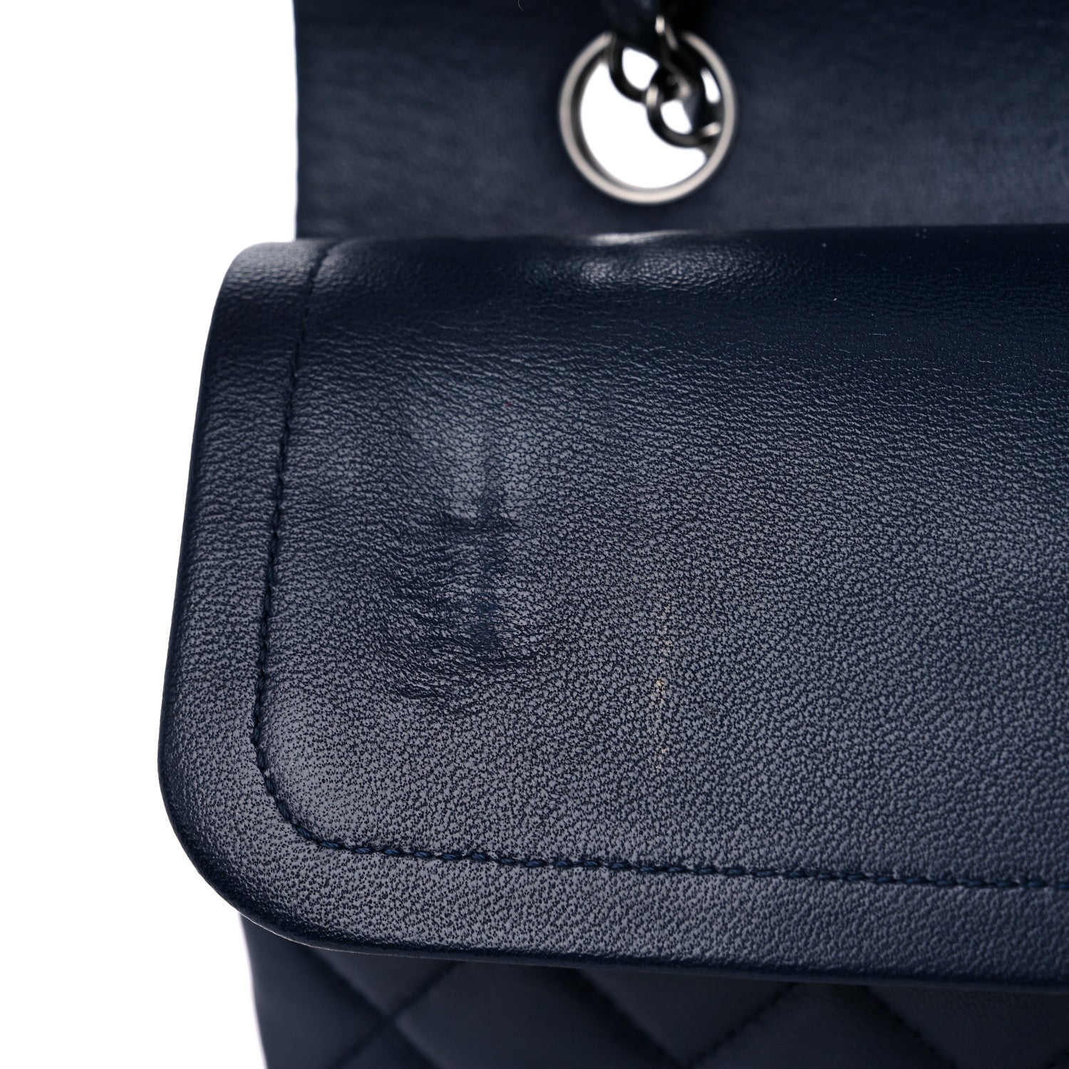 Chanel Lambskin Quilted Medium Double Flap Navy 13 of 17