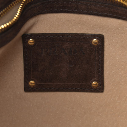 Prada Scamosciato Suede Hobo Brown 6 of 15
