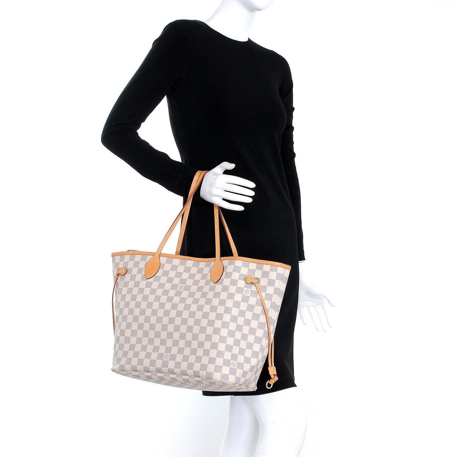 Louis Vuitton Damier Azur Neo Neverfull MM Rose Ballerine 2 of 17