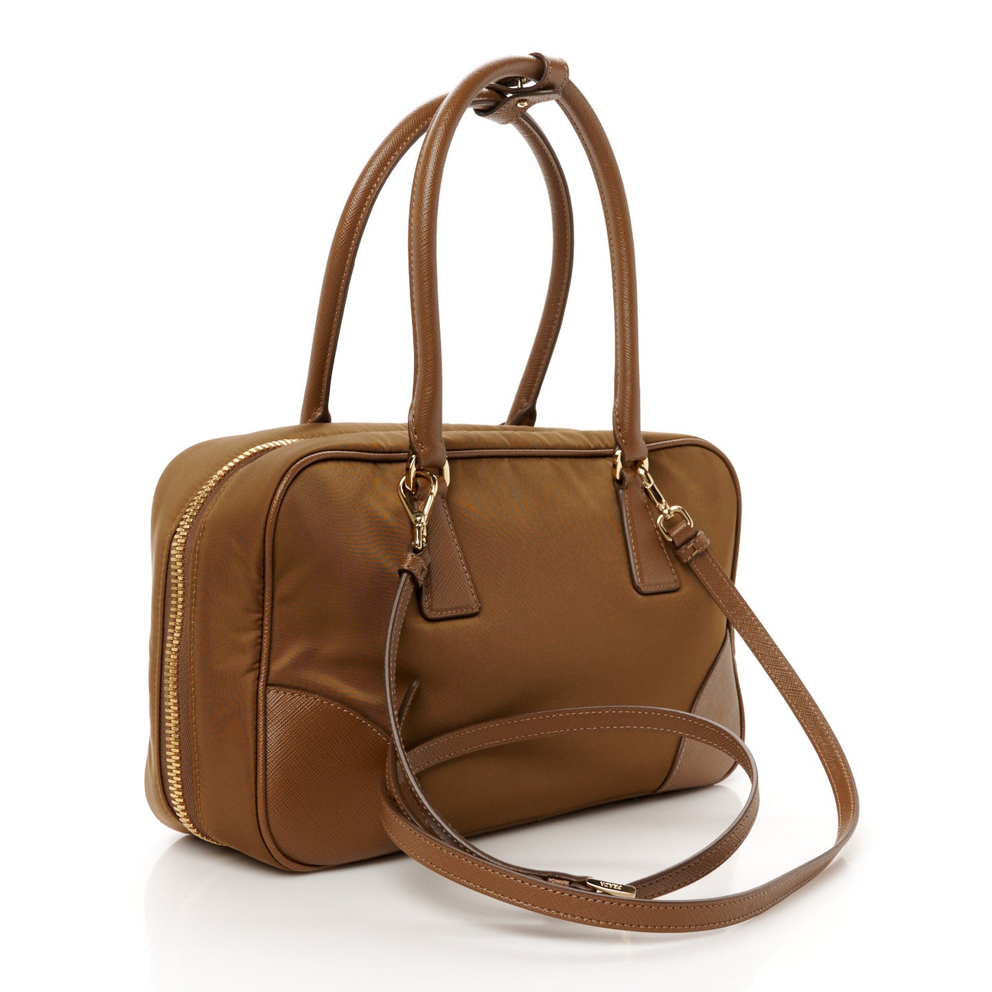 Re-Nylon Saffiano Medium Re-Edition 1978 Two Handle Bag Sughero