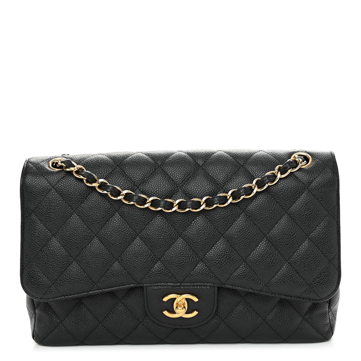 Chanel Caviar Quilted Jumbo Double Flap Black 1 of 11