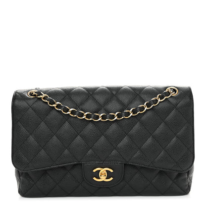 Chanel Caviar Quilted Jumbo Double Flap Black 1 of 11