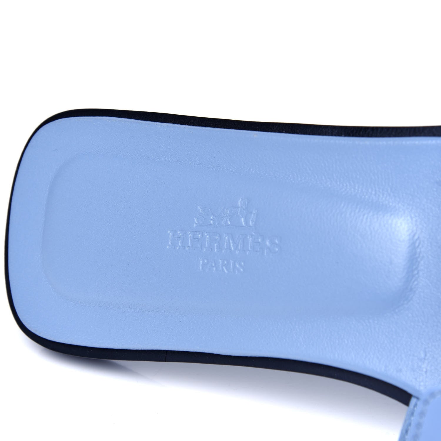 Hermes Box Calfskin Oran Sandals 35.5 Bleu Bleuet 6 of 6