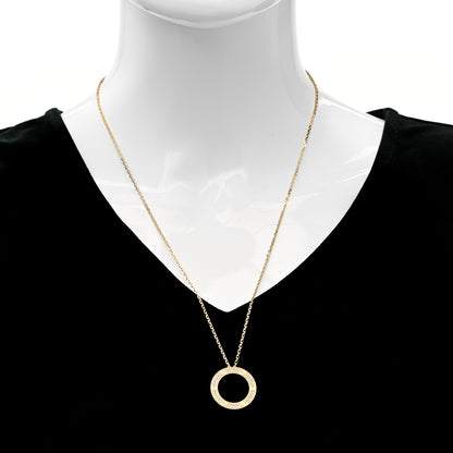 Cartier 18K Yellow Gold Diamond LOVE Paved Necklace 2 of 7