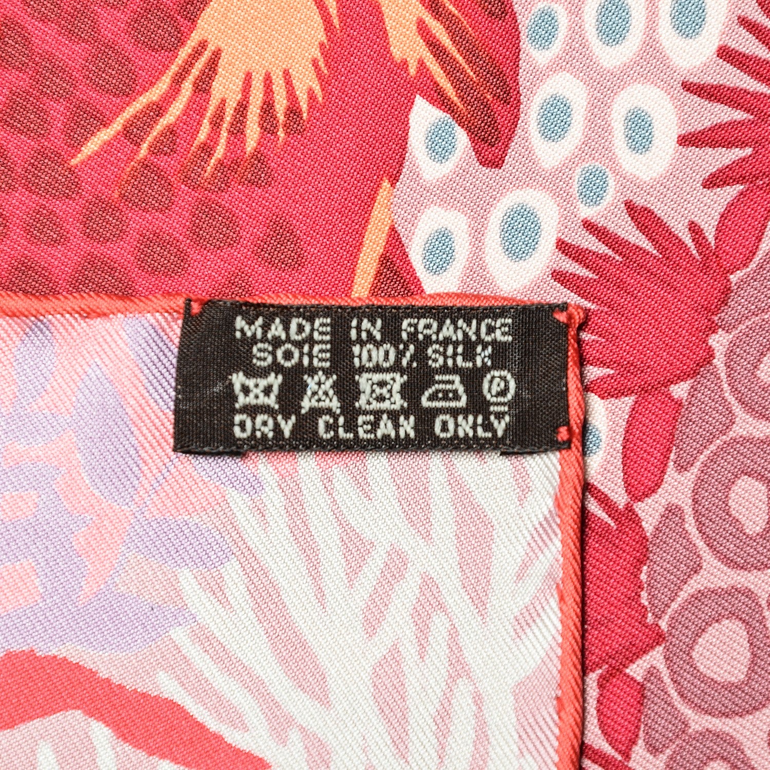 Hermes Silk Under The Waves Scarf 90 Rose Rouge Violine 7 of 7