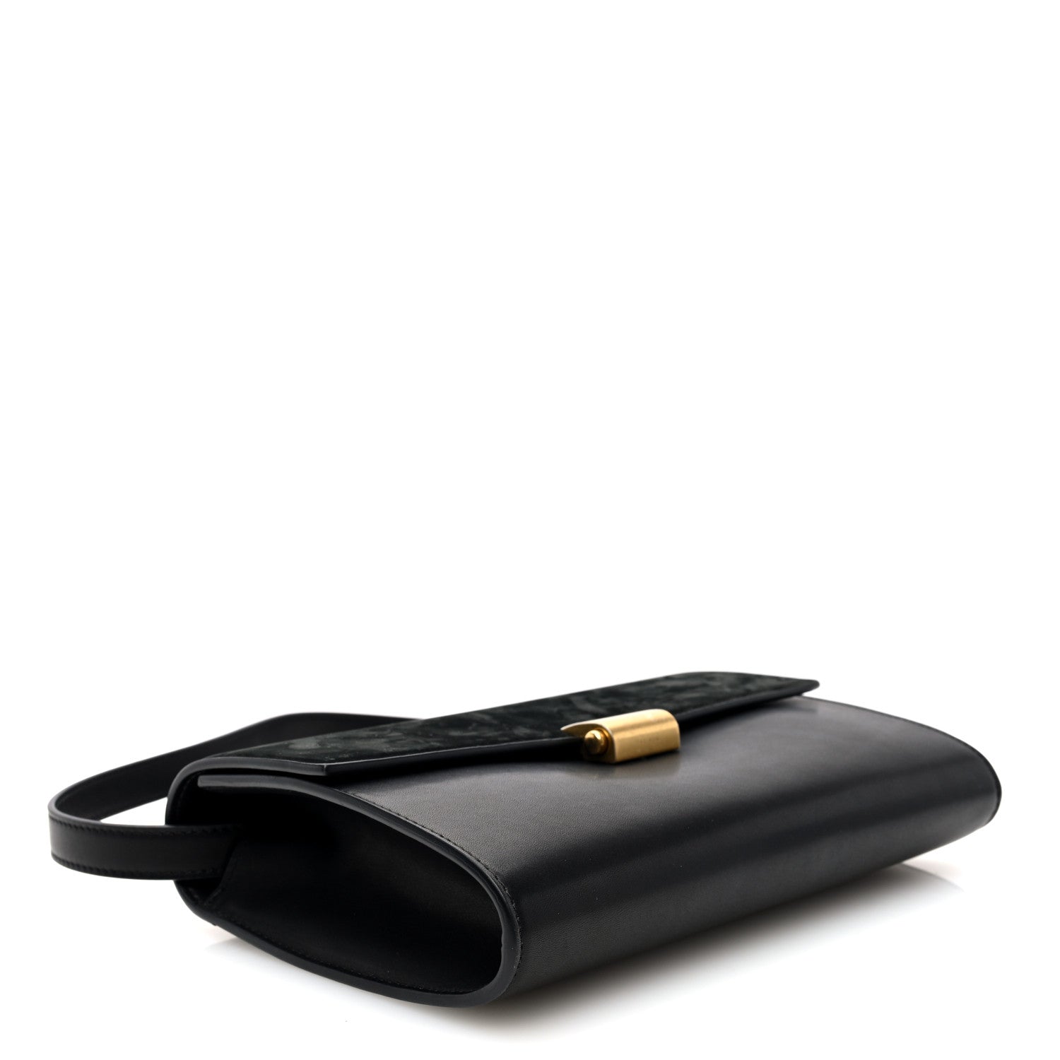 The Row Calfskin Suede Laurie Crossbody Black 4 of 9