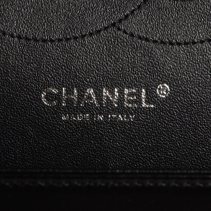 Chanel Lambskin Chevron Quilted Jumbo Double Flap So Black 8 of 10