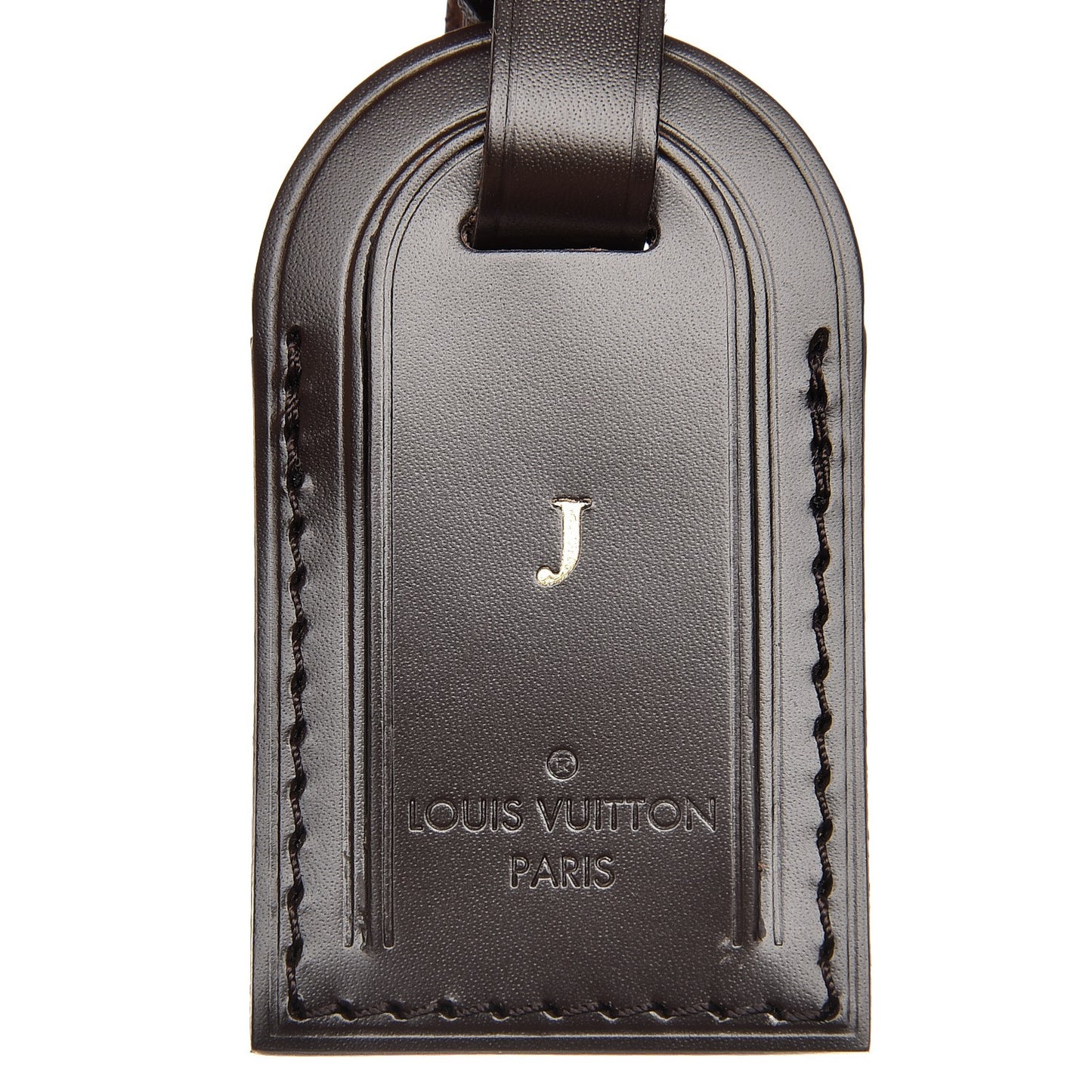 Calfskin Luggage Tag Ebene
