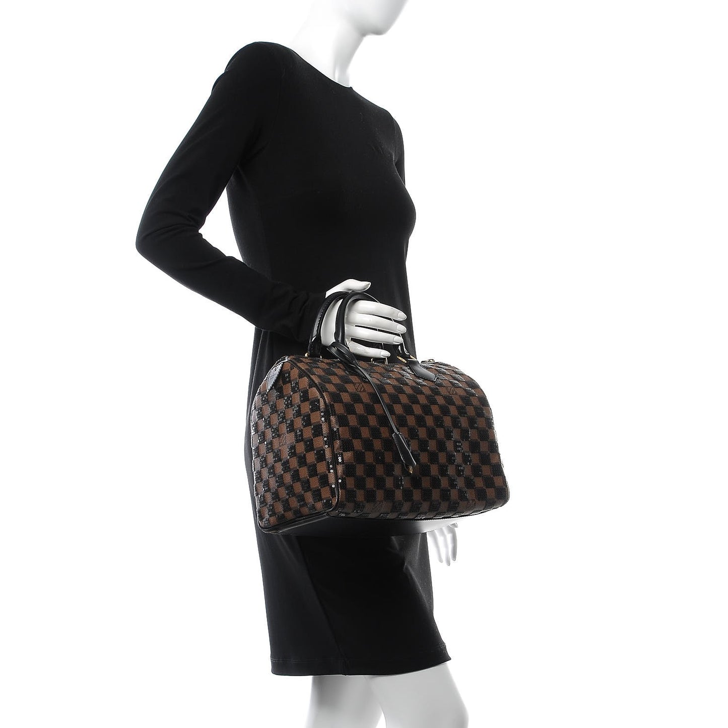 Damier Paillettes Speedy 30 Black