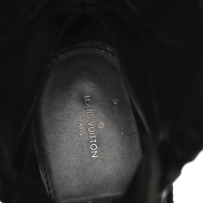 Louis Vuitton Suede Calfskin Monogram World Tour Platform Desert Boots 36.5 Black 9 of 14