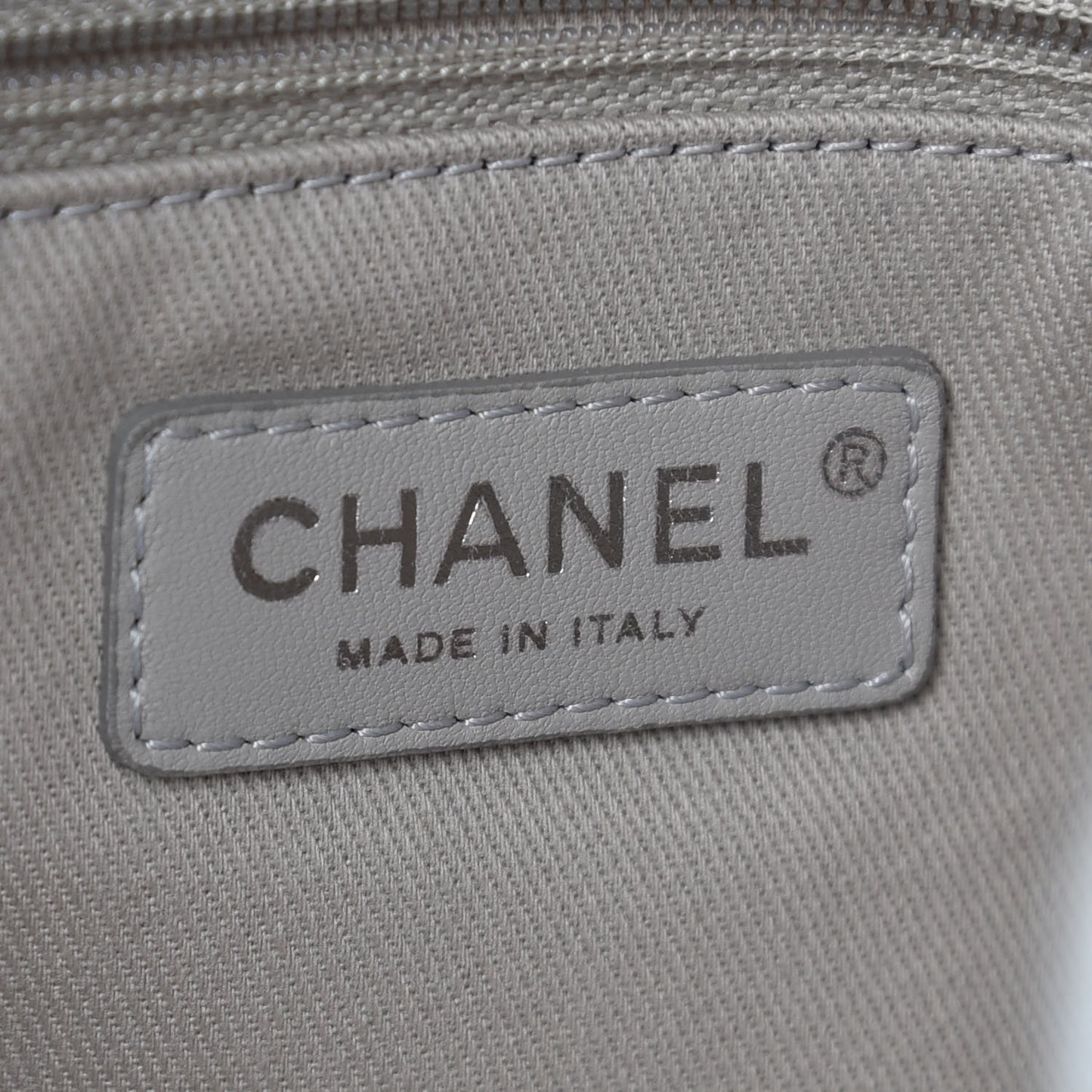 Calfskin Laser Cut Perforated CC Tote Silver