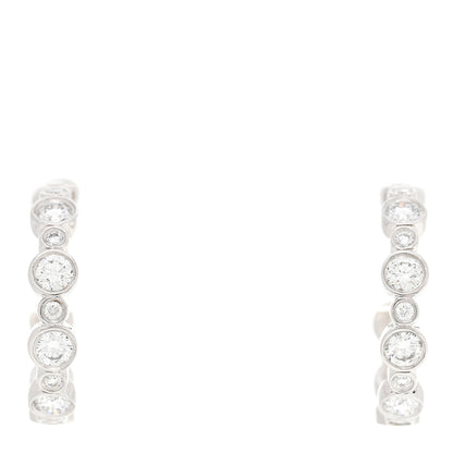 Tiffany Platinum Diamond Jazz Hoop Earrings 1 of 4