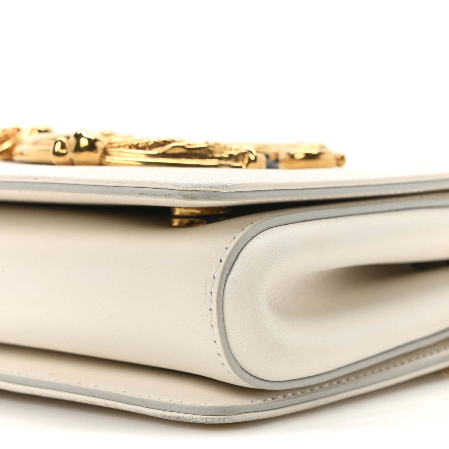 Calfskin DG Girls Phone Shoulder Bag White