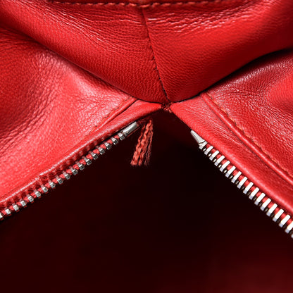 Christian Dior Vintage Lambskin Cannage Large Lady Dior Red 9 of 20