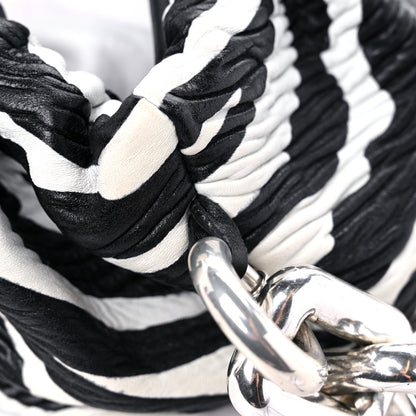 Bottega Veneta Nappa Zebra Print The Pouch Chain White Black 14 of 14