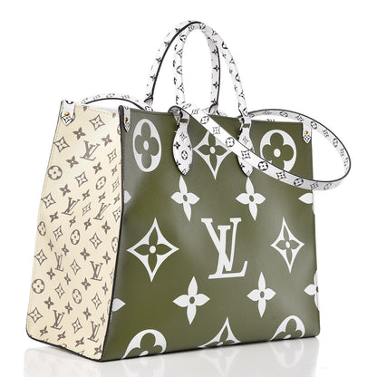 Louis Vuitton Monogram Giant Onthego GM Kaki Beige 4 of 11