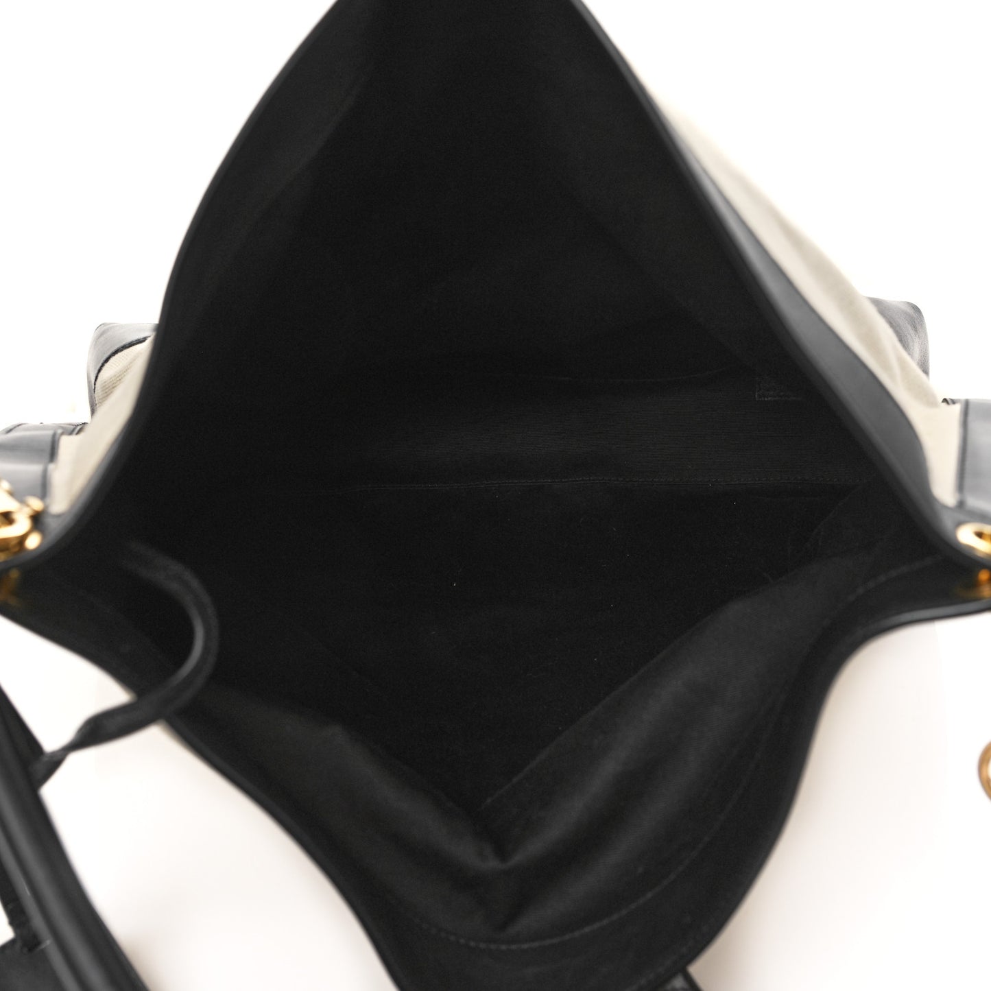 Canvas Calfskin Tag Hobo White Black
