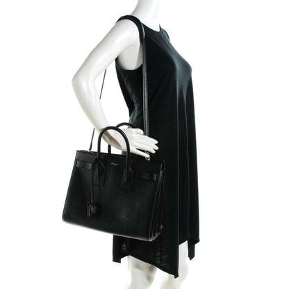 Saint Laurent Grained Calfskin Small Sac De Jour Black 2 of 7