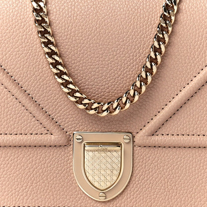 Christian Dior Grained Calfskin Diorama Wallet on Chain Pouch Nude 8 of 12
