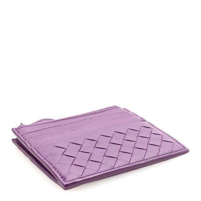 Bottega Veneta Nappa Intrecciato Zip Card Case Purple 4 of 7