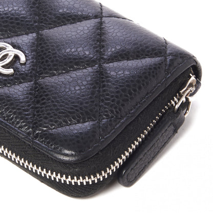 Chanel Caviar Quilted Zip Coin Purse Black 11 of 14