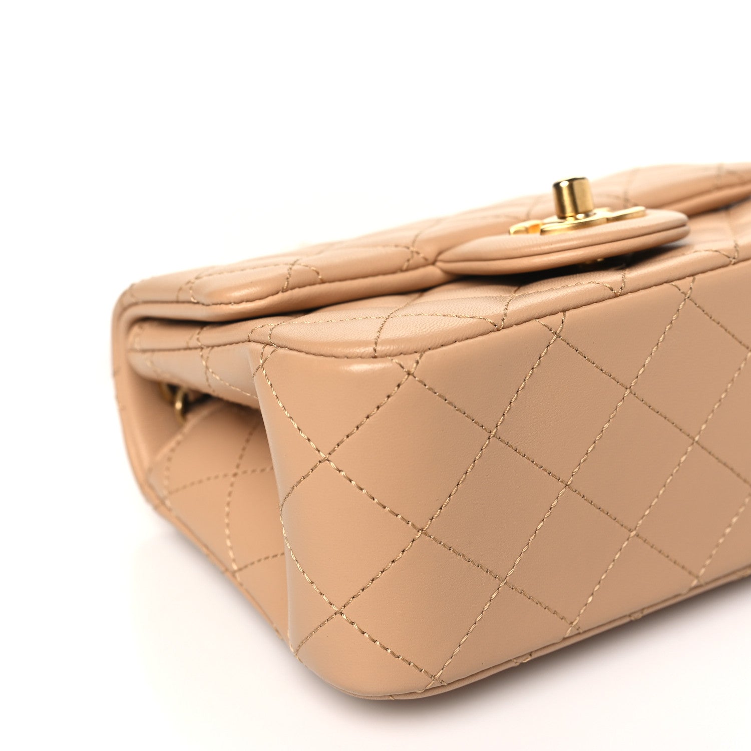 Chanel Lambskin Quilted Mini Pearl Crush Flap Beige 9 of 11