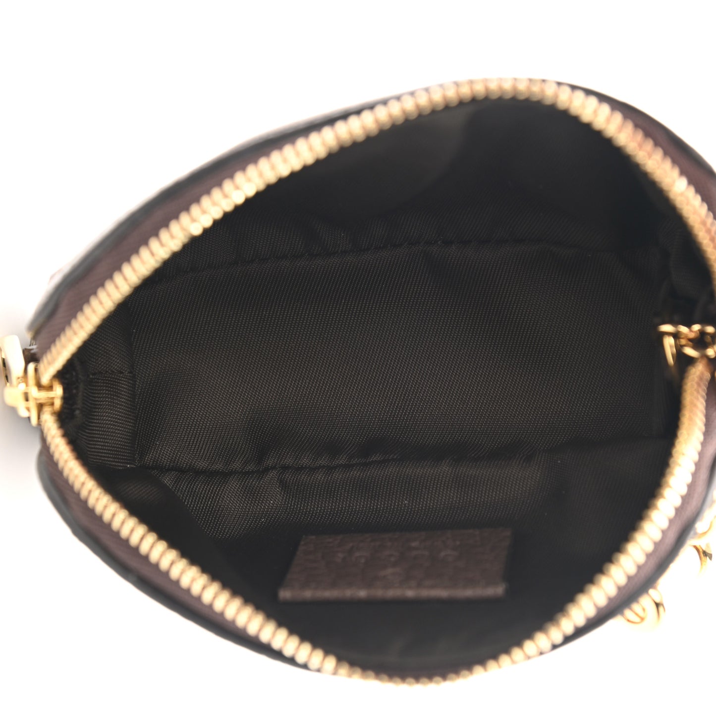 GG Supreme Monogram Web Ophidia Dome Key Pouch Beige New Acero