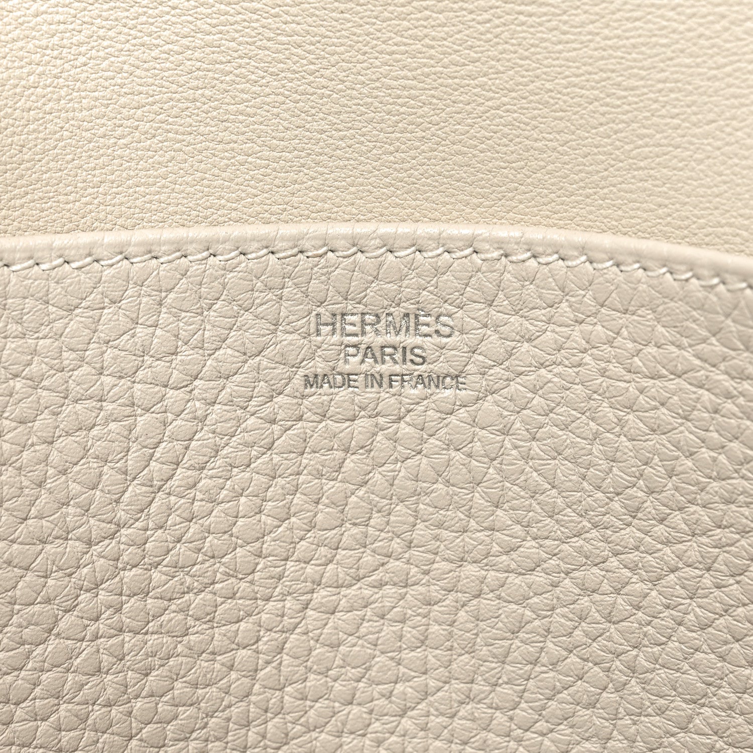 Hermes Taurillon Clemence Halzan 31 GM Craie 6 of 9