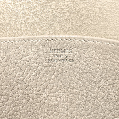 Hermes Taurillon Clemence Halzan 31 GM Craie 6 of 9