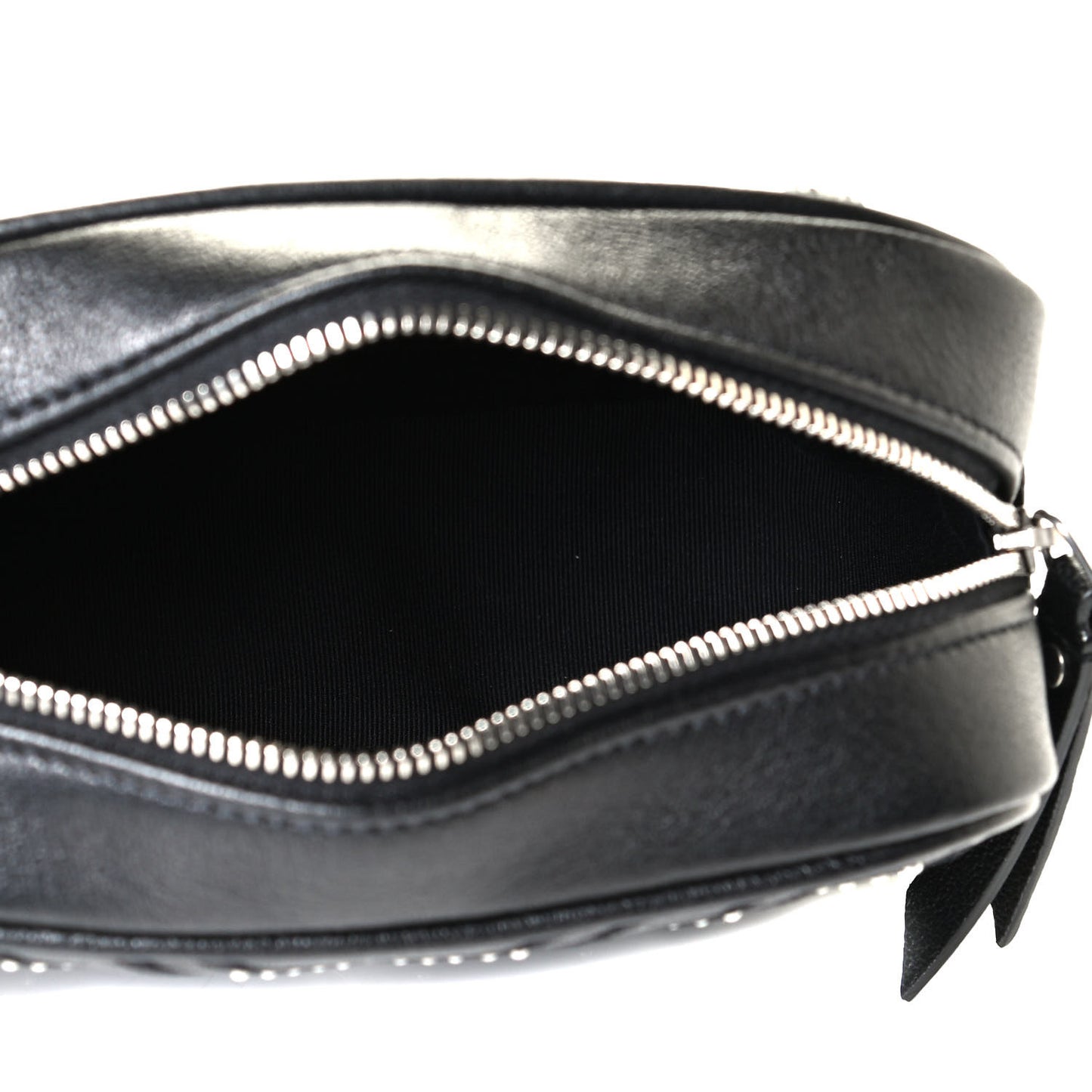 Calfskin Matelasse Studded Monogram Lou Belt Bag Black