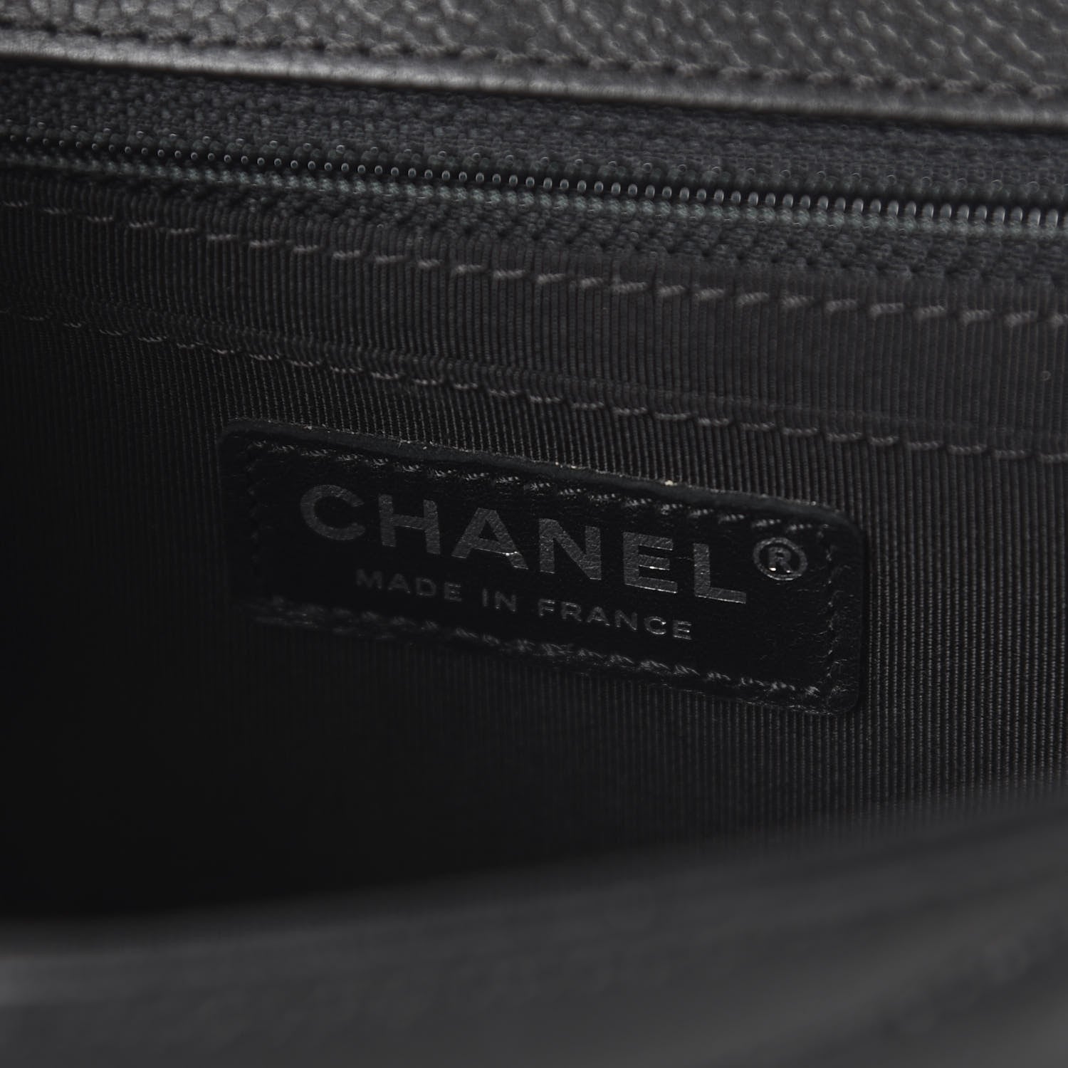 Chanel Caviar Chevron Quilted Small Single Flap Black 8 of 11