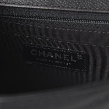 Chanel Caviar Chevron Quilted Small Single Flap Black 8 of 11