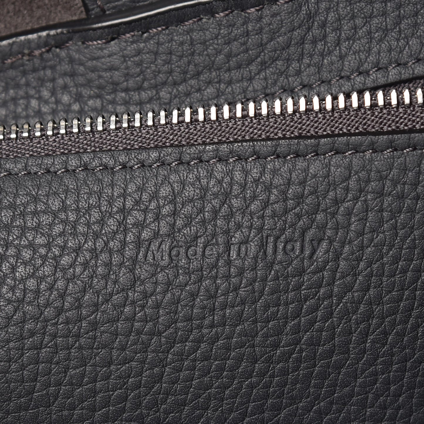 Supple Grained Calfskin Small Big Bag Anthracite