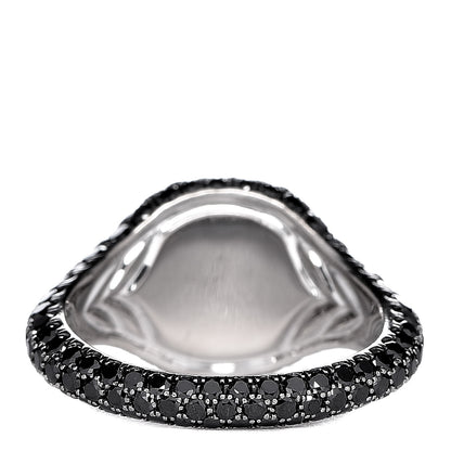 David Yurman 18K White Gold Black Diamond Pave Pinky Ring 45 3.5 4 of 7