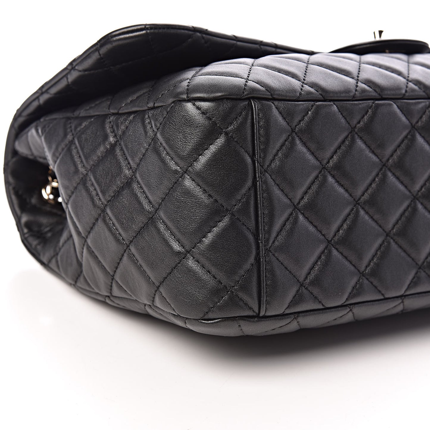 Calfskin Quilted Small XXL Travel Flap Bag Black