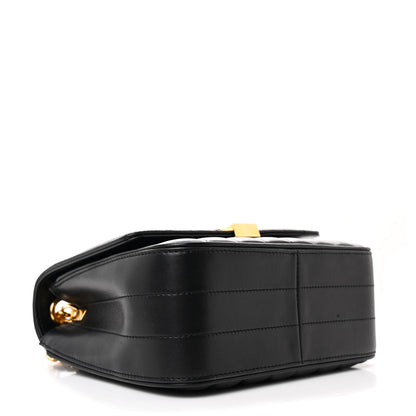 Saint Laurent Lambskin Matelasse Monogram Vicky Chain Wallet Black 4 of 10