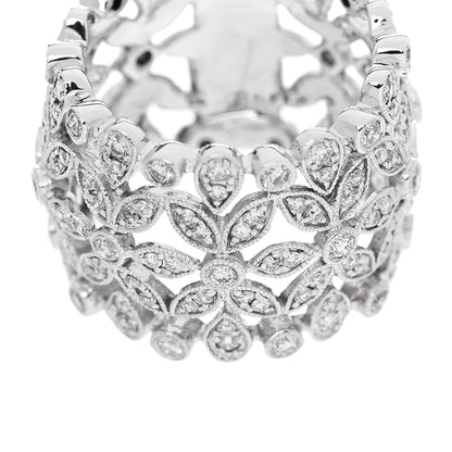 Parker & West by FASHIONPHILE 18K White Gold Diamond 1.23ctw Floral Ring  54 7 7 of 10
